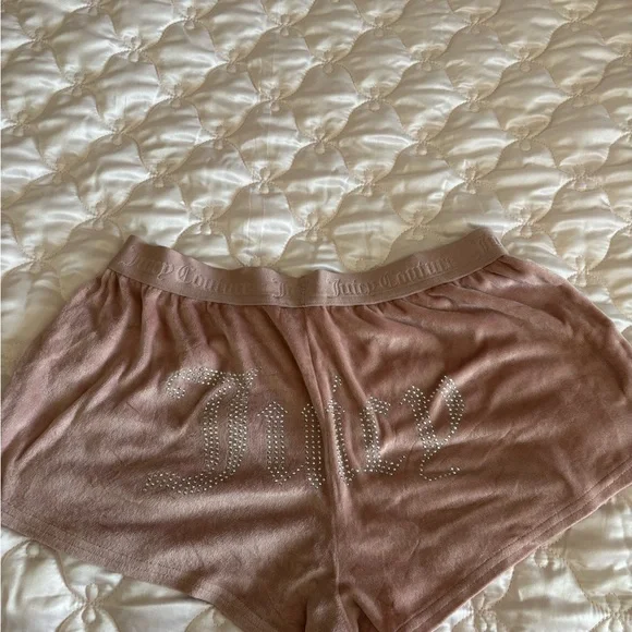 Juicy Couture Tan Velour Lounge Shorts - Picture 6 of 6